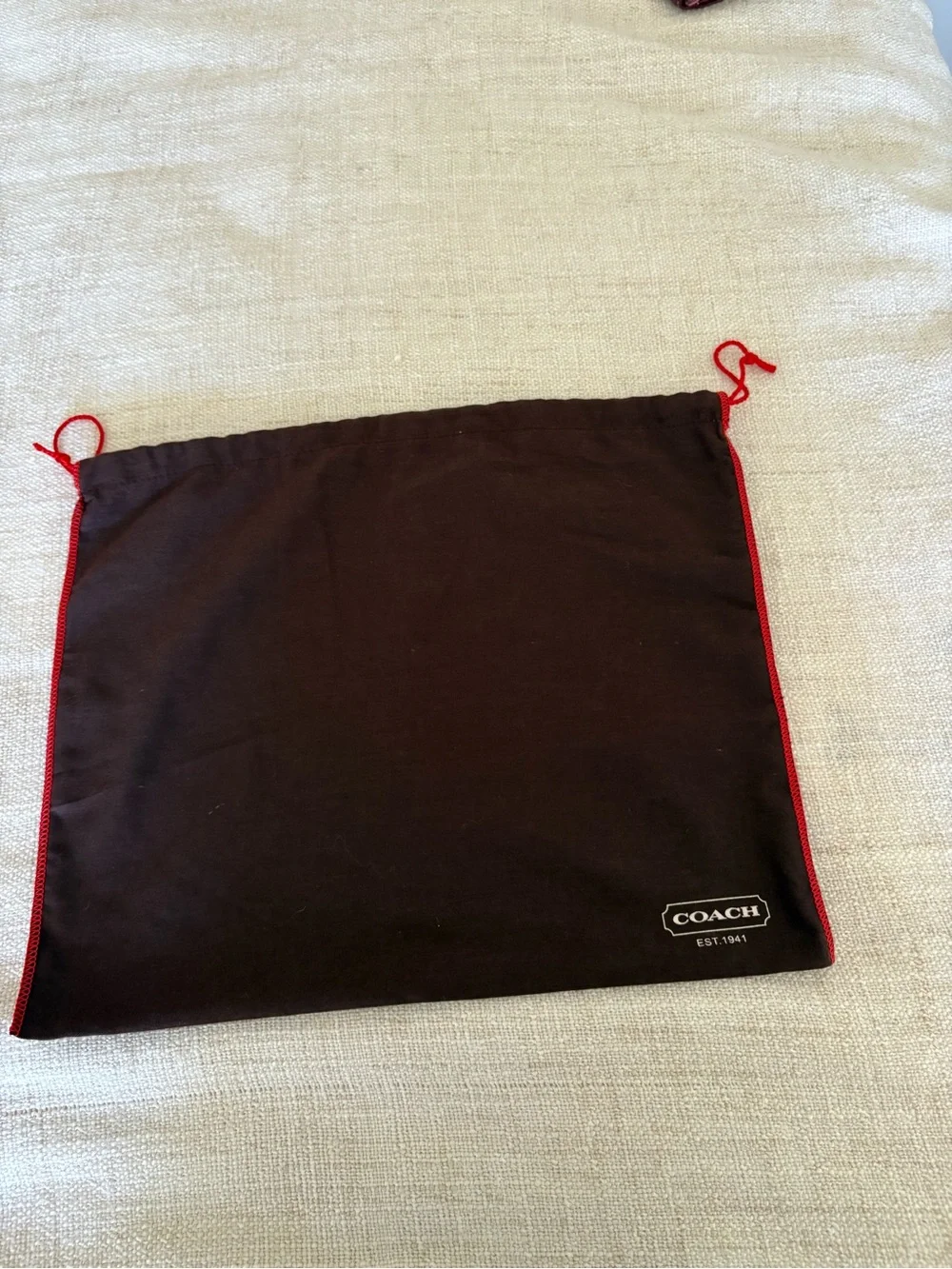 Coach Burgundy Handbag & Wallet w/ Dustbag